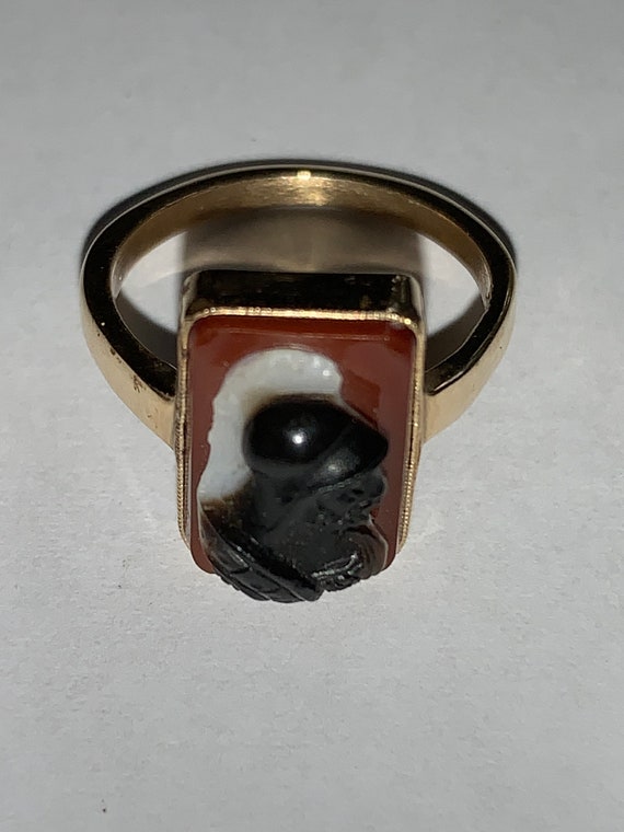 14KT Antique Stone Cameo Ring circa 1920