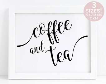 Coffee And Tea Sign Etsy