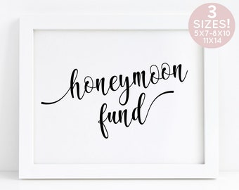 Download Honeymoon fund sign | Etsy