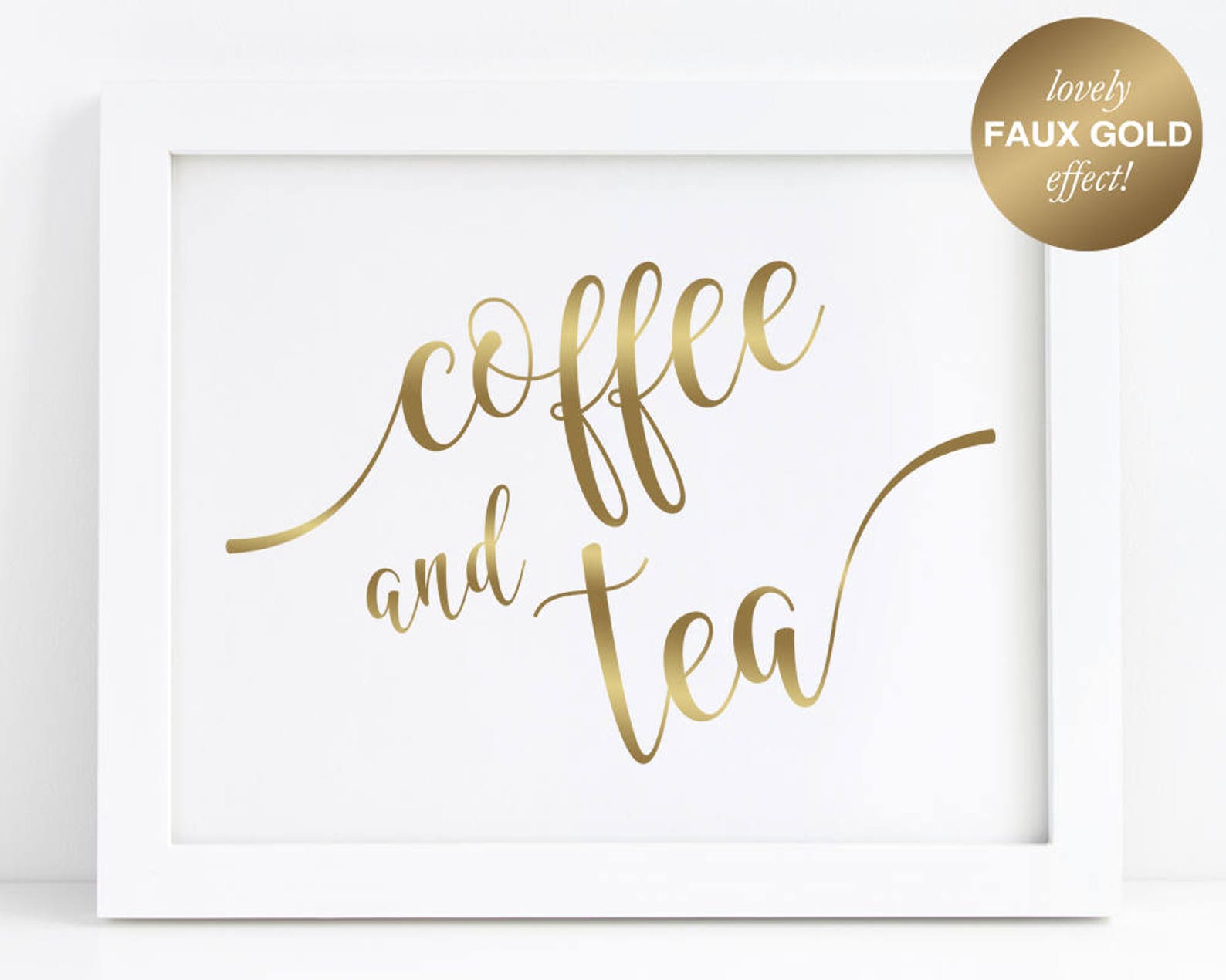 Coffee and Tea Sign Coffee Printable Coffee Sign Printable - Etsy