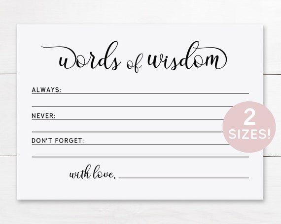 Baby Shower Words Card Baby Shower Words Card