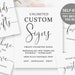 Create Custom Wedding Signs, TRY BEFORE You BUY, 8x10, Bridal Shower Sign, Baby Shower Sign, Custom Signs, Wedding Signage, Template
