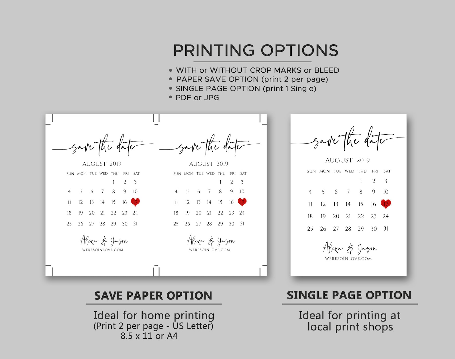 Printable Save the Date Calendar Template Save the Date Etsy