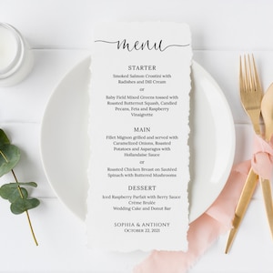 Rustic Wedding Menu Template, Printable Wedding Menu Cards, Editable Menu, TRY BEFORE You BUY, Instant Download, Minimalist