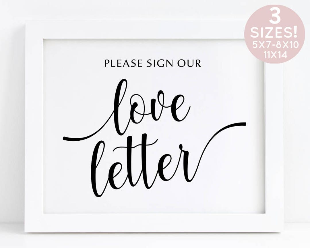 Love Letter Sign, Love Letter Wedding, Wedding Love Letter, Sign