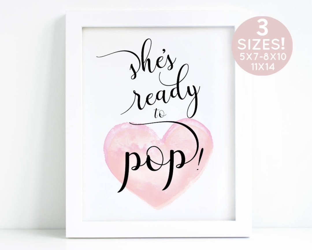 Ready to Pop Printable, Baby Shower Printable PDF, Shes Ready to Pop, Baby Shower PDF, Baby ...