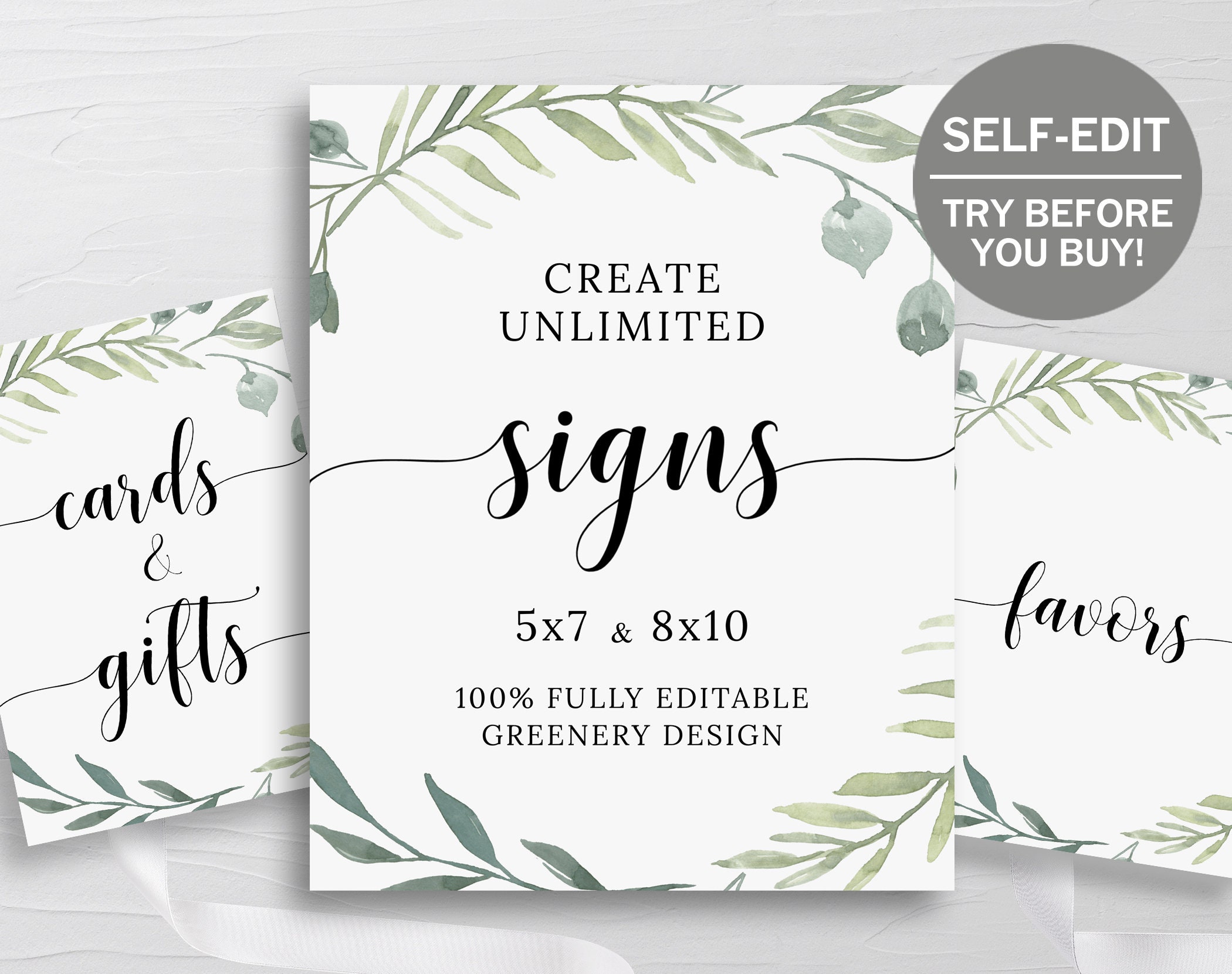 Create Custom Wedding Signs TRY FREE DEMO Wedding Template - Etsy