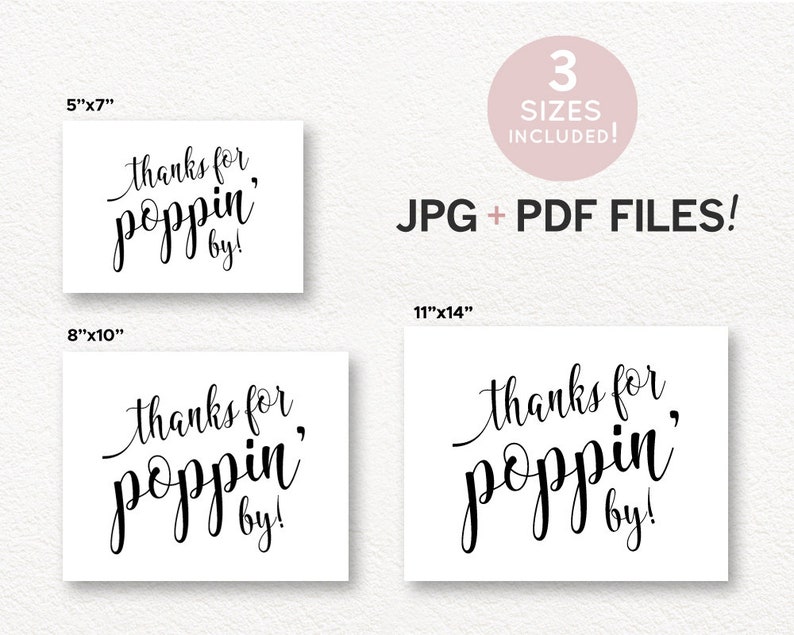 Thanks For Popping In Lollipop Free Printable