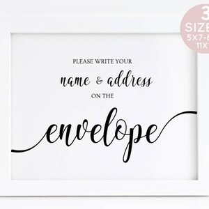 Write Your Name And Address On An Envelope, Name And Address Sign, Write Your Address, Address Envelope Sign Shower Address Sign Baby Shower