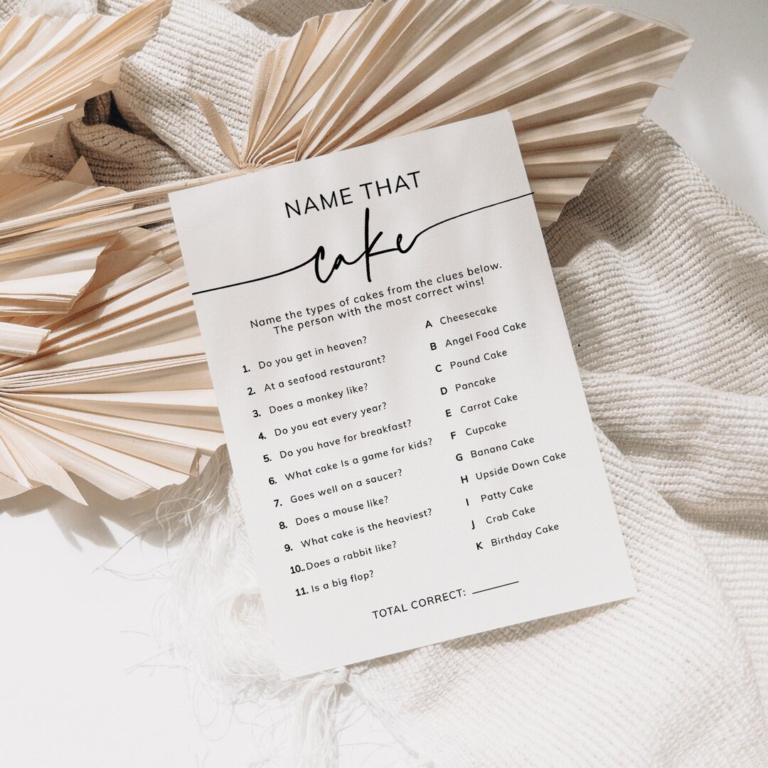Wedding Shower Game Printable, Editable Bachelorette Shower Game ...