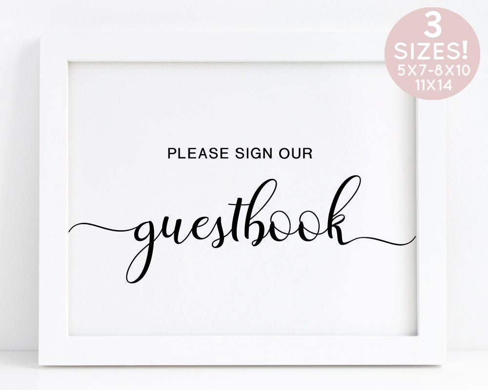 Personalized Bride And Groom Guestbook Printable Wedding Guest Book Registry Scrapbook Beige Text Printed Wedding Guestbook PDSPGB-8A