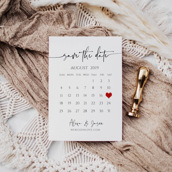 Printable Save the Date Calendar Template, Save the Date Template, TRY  BEFORE You BUY, Save the Date Cards, 100% Editable, Instant Download - Etsy