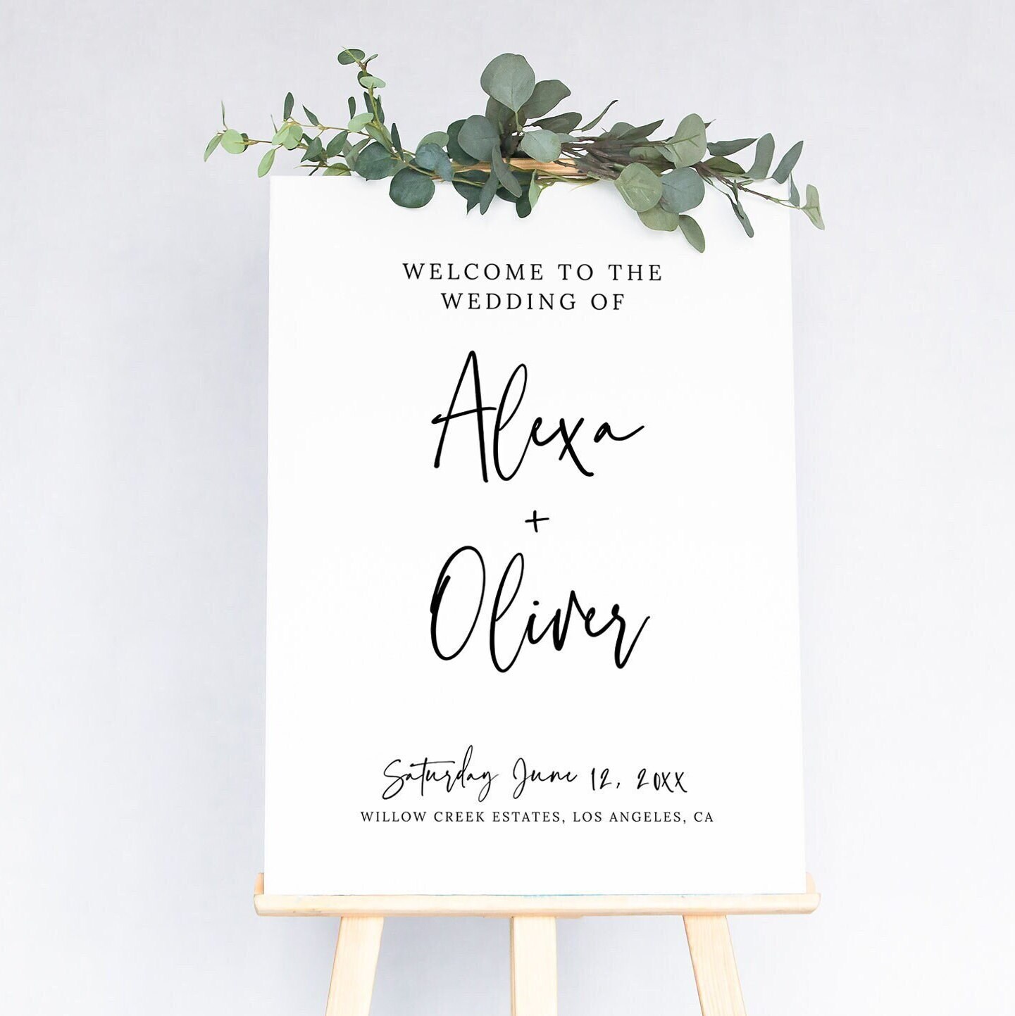 Modern Wedding Welcome Sign Template, Minimalist Welcome Poster ...