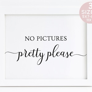 No Pictures Wedding Sign, No Photos Sign Printable, Wedding Ceremony Sign Printable, No Pictures Sign, No Pictures Printable, No Photos PDF