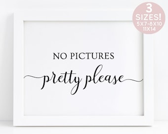 No Pictures Wedding Sign, No Photos Sign Printable, Wedding Ceremony Sign Printable, No Pictures Sign, No Pictures Printable, No Photos PDF