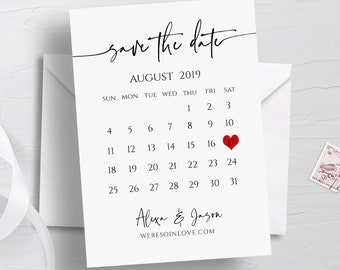 Printable Save The Date Calendar Template, Save The Date Template, TRY BEFORE You BUY, Save The Date Cards, 100% Editable, Instant Download