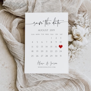 Printable Save the Date Calendar Template, Save the Date Template, TRY ...