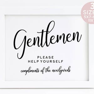 Wedding Bathroom Basket Sign, Gentlemen Bathroom Sign, Printable Bathroom Sign, Wedding Restroom, Bathroom Basket Sign, Restroom Sign