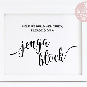 Jenga Guest Book Sign Printable, Wedding Jenga Guestbook Sign, Sign A Jenga Piece, Wedding Sign Jenga, Alternative Guestbook, Jenga Block