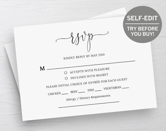 Rsvp Wedding Invitation Response 4