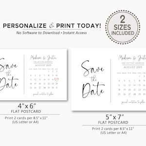 Save the Date Calendar Template, TRY BEFORE You BUY, Save the Date ...