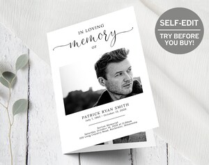 Funeral Guest Book Printable Template Size 8.25 X 6 in KDP Interiors ...