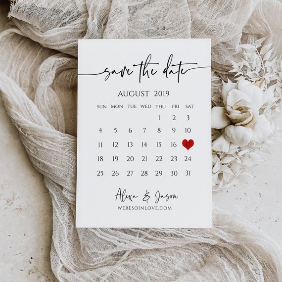 Printable Save the Date Calendar Template, Save the Date Template, TRY  BEFORE You BUY, Save the Date Cards, 100% Editable, Instant Download - Etsy  Israel