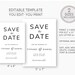 Printable Save the Date Template Instant Download Save the - Etsy Canada