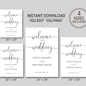 Welcome to Our Wedding Sign, Printable Wedding Welcome Sign, Wedding ...