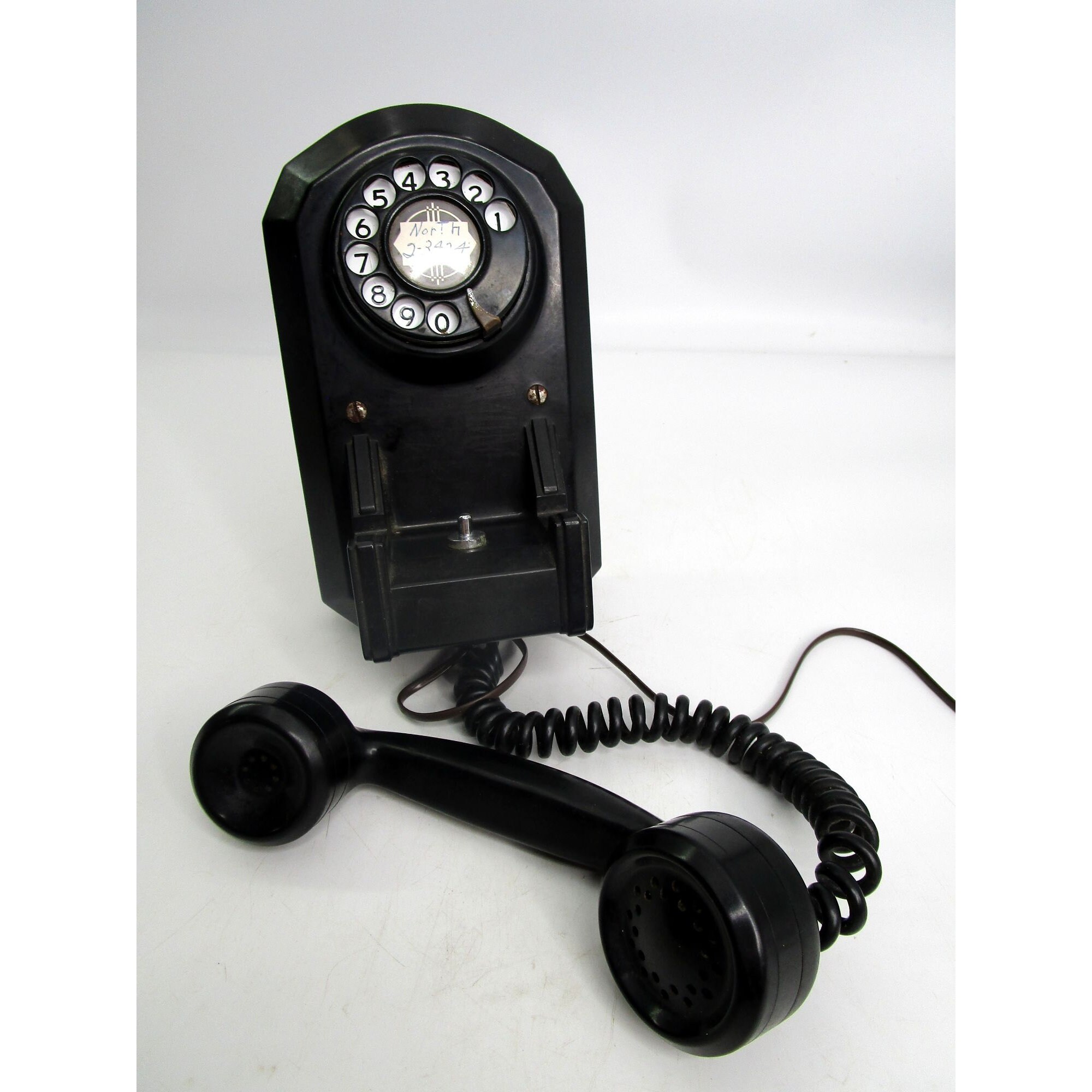 Art Deco 1930 Wall Mount Black Bakelite Telephone Vintage Jukebox