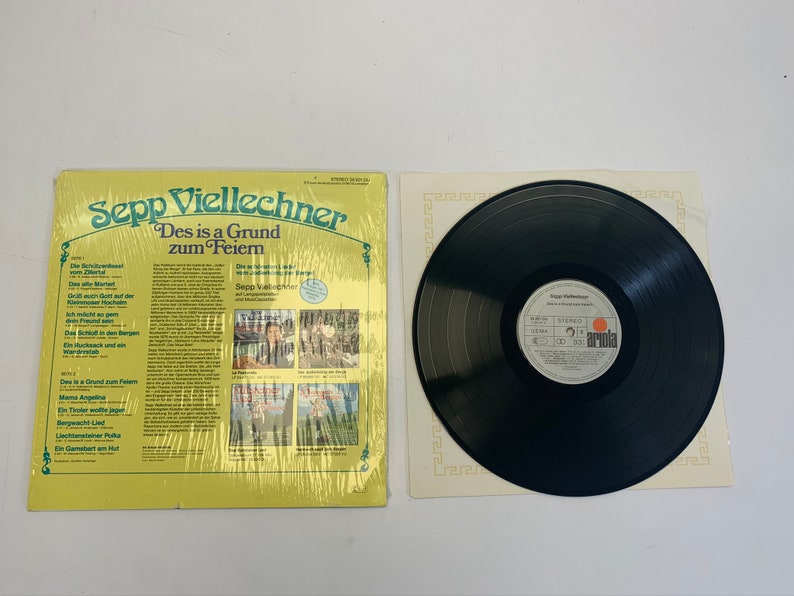 Rare Vintage German Deutsche Vinyl Import Record World Folk Sepp Viellechner Des Is A Grund Zum Feiern Ariola image 3