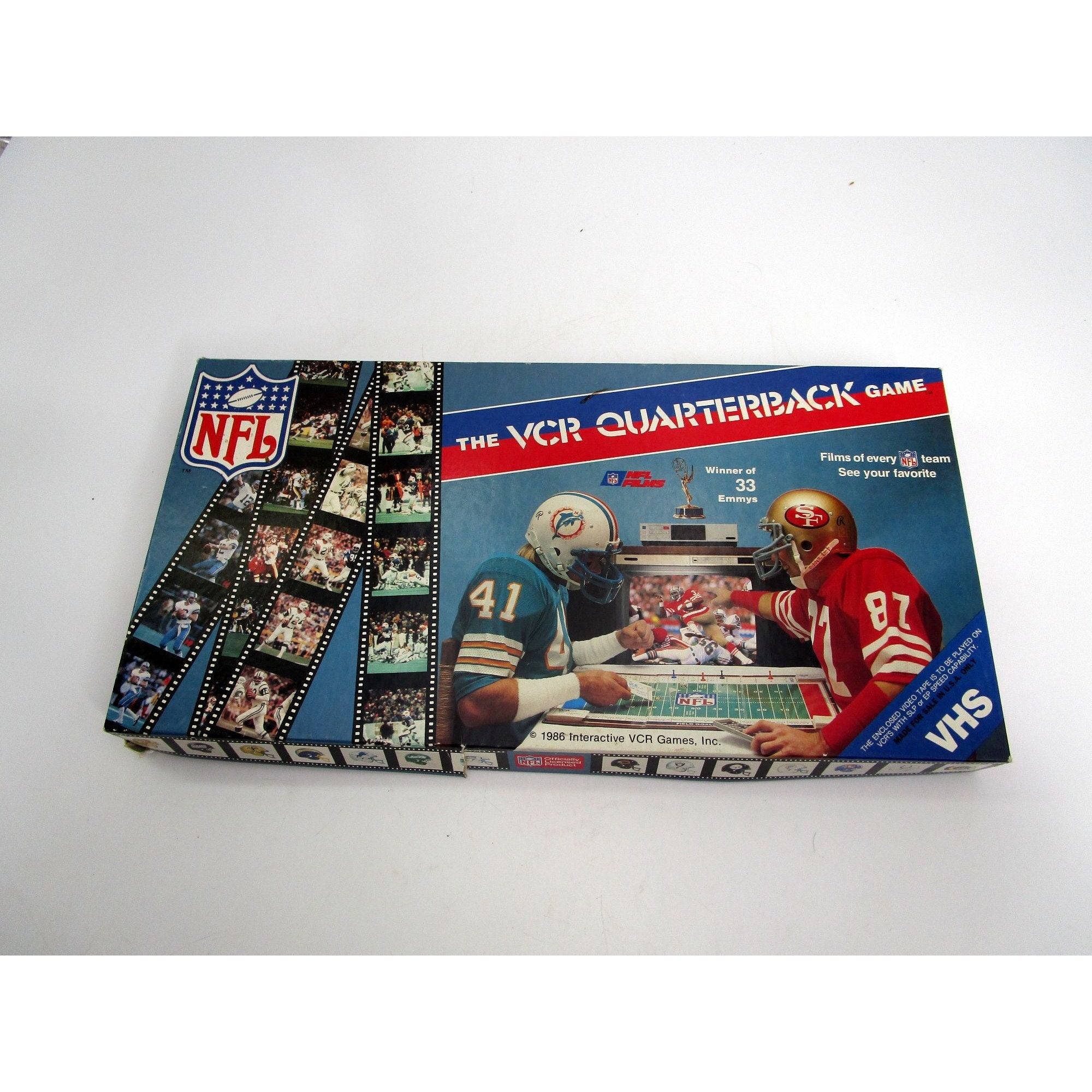 Vintage the VCR Quarterback Board Game NFL Interactive Football Vhs