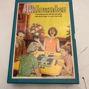 Phlounder Vintage Fun Board Game for the Whole Family Scrabble Variant.