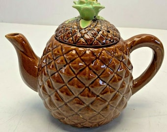 Rare Cobbs Florida Fruit Market Pineapple Teapot. Tiki Mid Century Modern Original.