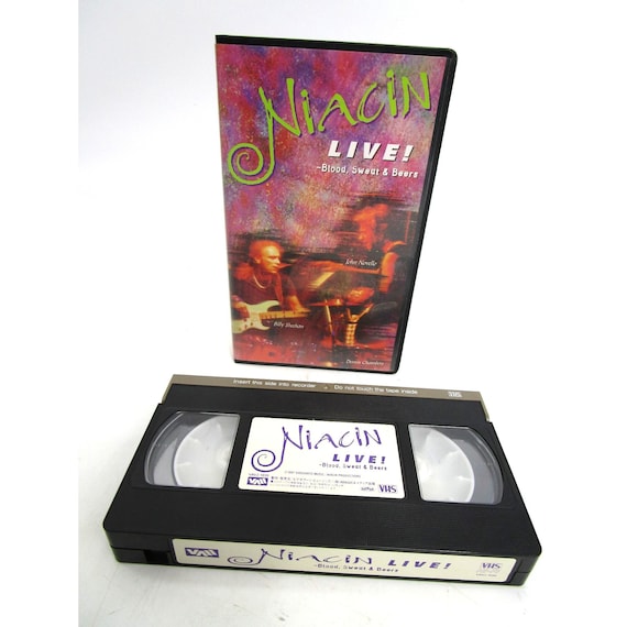 Vintage Lot of 2 VHS Niacin Live Blood Sweat Beers Billy