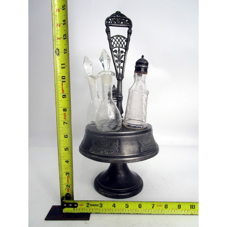 Antique Caddy Cruet Set Vintage Meriden Britannia Silver Etsy