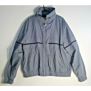 Veste d&#39;échauffement rétro des années 90 Normcore Pacific Trail Sportswear grise, échauffement de randonnée XL