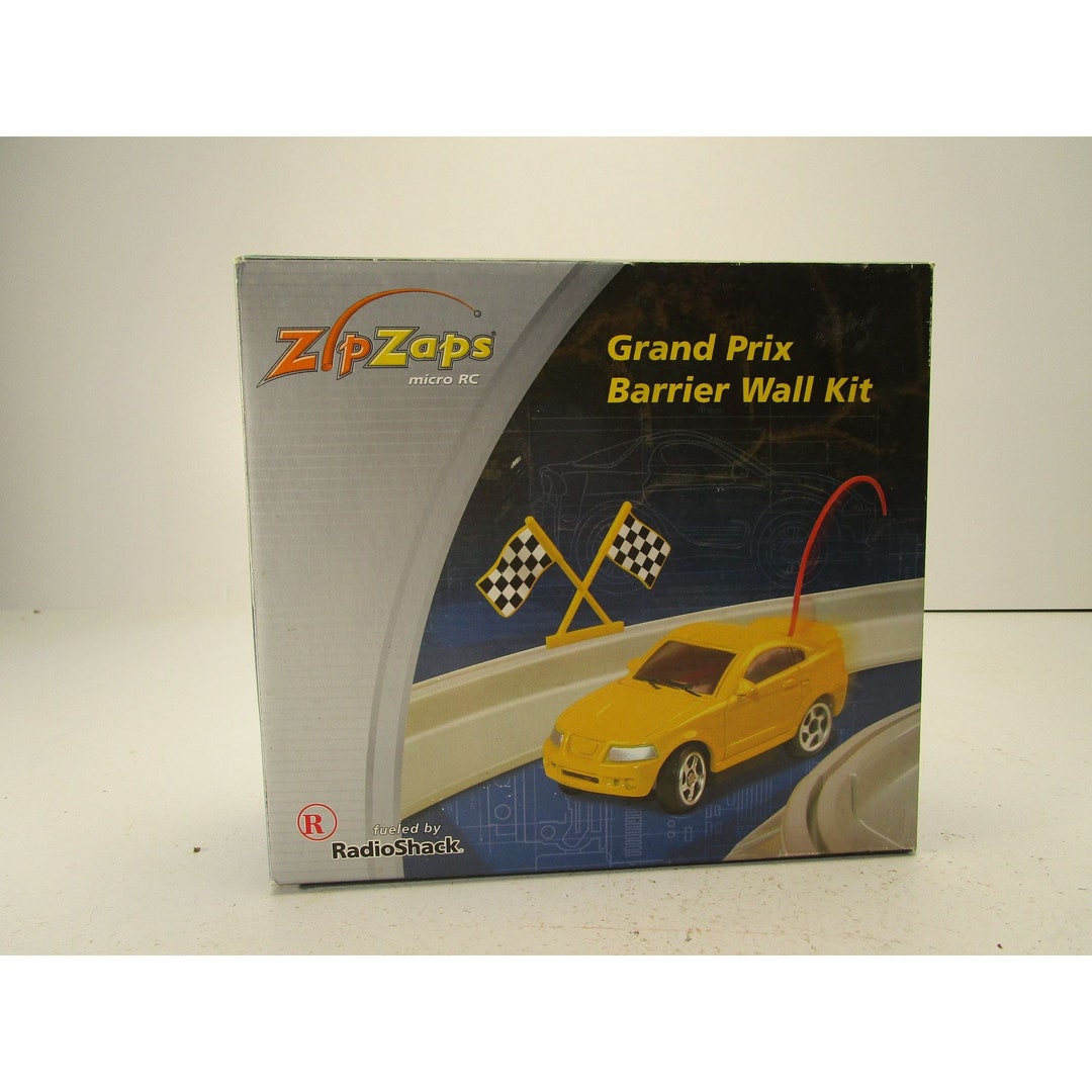 Vintage Zip Zaps Cars Race Track Grand Prix Barrier Wall Kit Radio