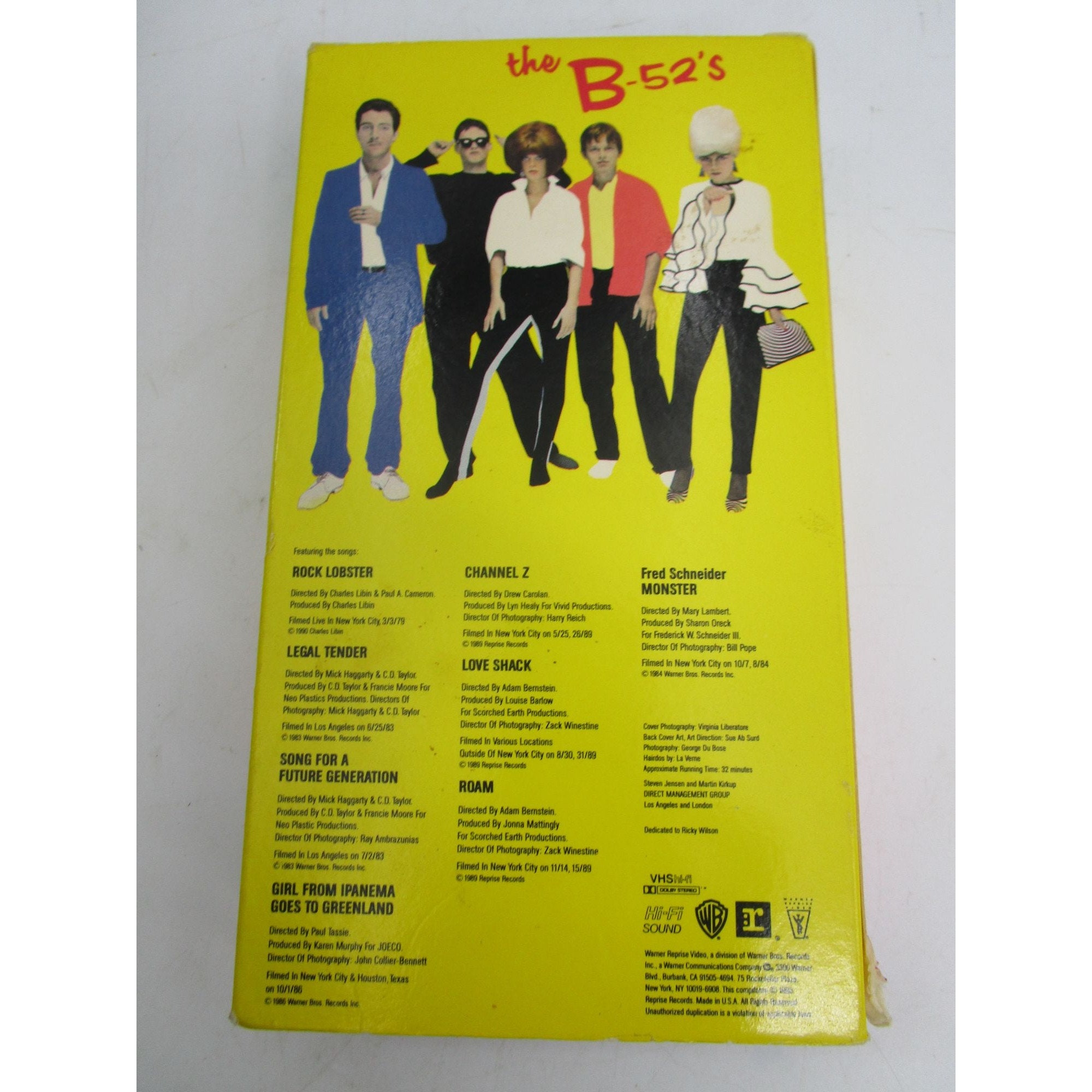 Vintage VHS Cassette the B-52s 1979 1989 New Wave Rock 1980s - Etsy