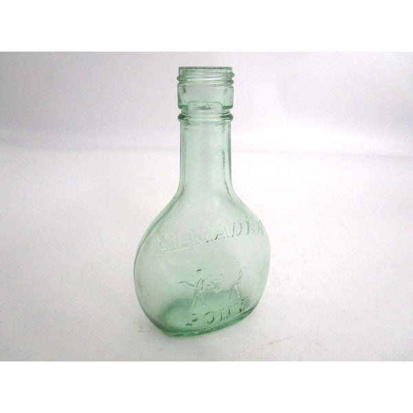 Vintage Almaden Pony Vineyards Wine Green Glass Bottle 1982