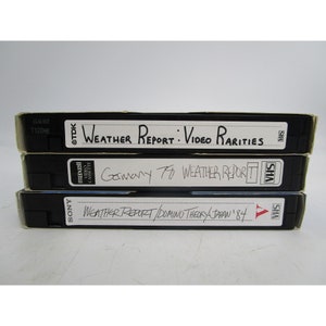 Vintage VHS Lot of Three Progressive Rock Performances Weather Report