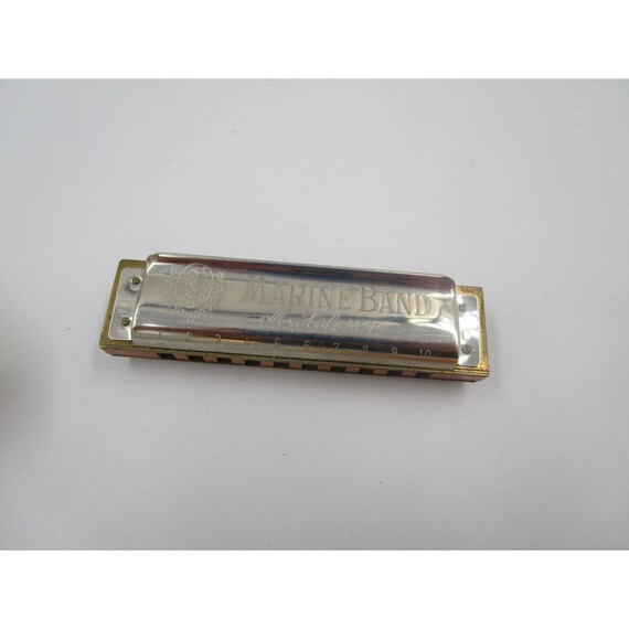 Hohner Marine Band Harmonica With Case No. 1896 Key of C Vintage