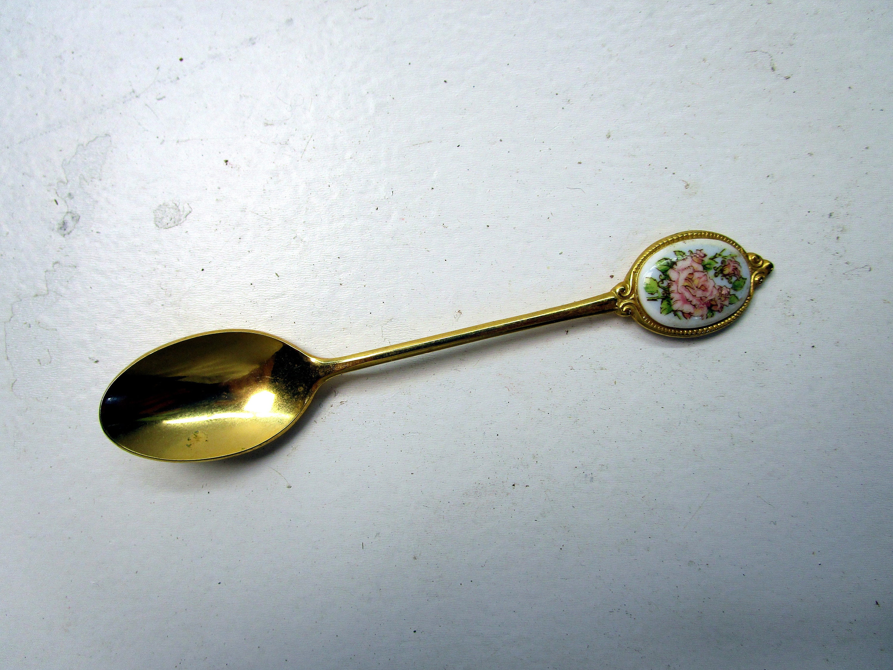 日渓美佐江　spiral spoon 真鍮 8 Springtime 7.5” 24k Electroplate Gold Spoons Japan Vintage