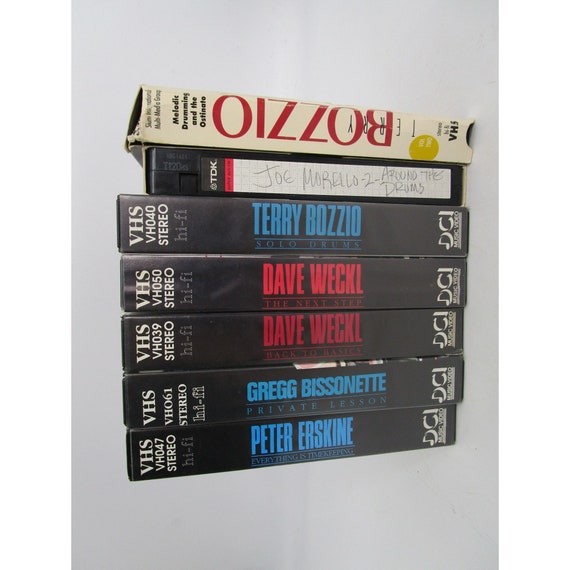 7 Vintage VHS Drum Instructional Videos Hard Progressive Rock