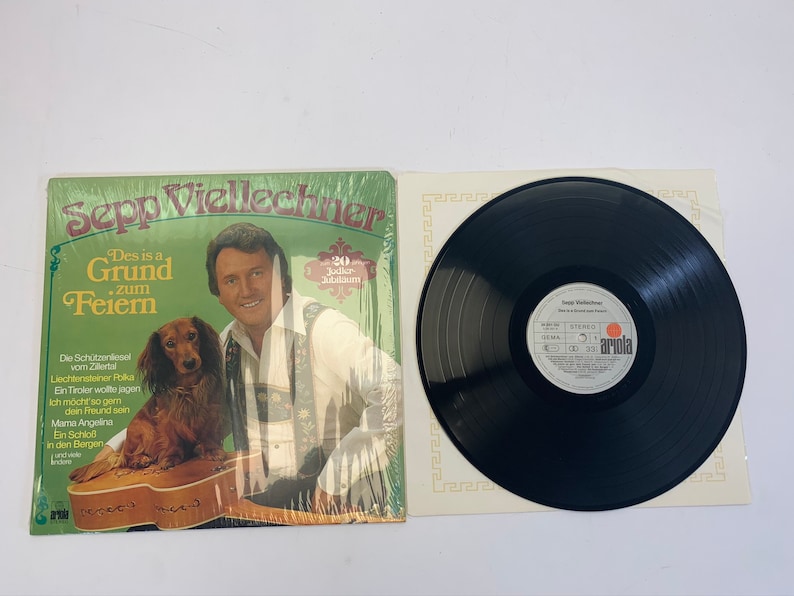 Rare Vintage German Deutsche Vinyl Import Record World Folk Sepp Viellechner Des Is A Grund Zum Feiern Ariola image 1