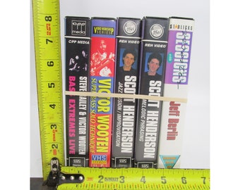 Vintage VHS Lot of 5 Bass Instructional Videos Wooten Henderson