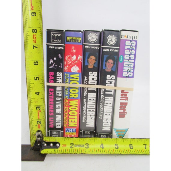 Vintage VHS Lot of 5 Bass Instructional Videos Wooten Henderson