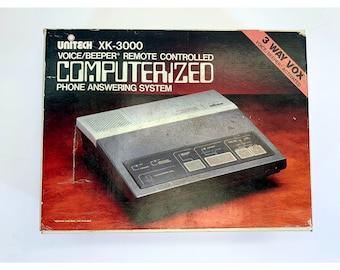 Vintage Computerized Telephone Answering Machine Unitech XK-3005 Made In Japan