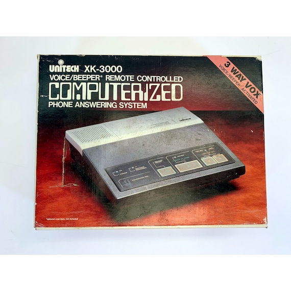Vintage Computerized Telephone Answering Machine Unitech Etsy