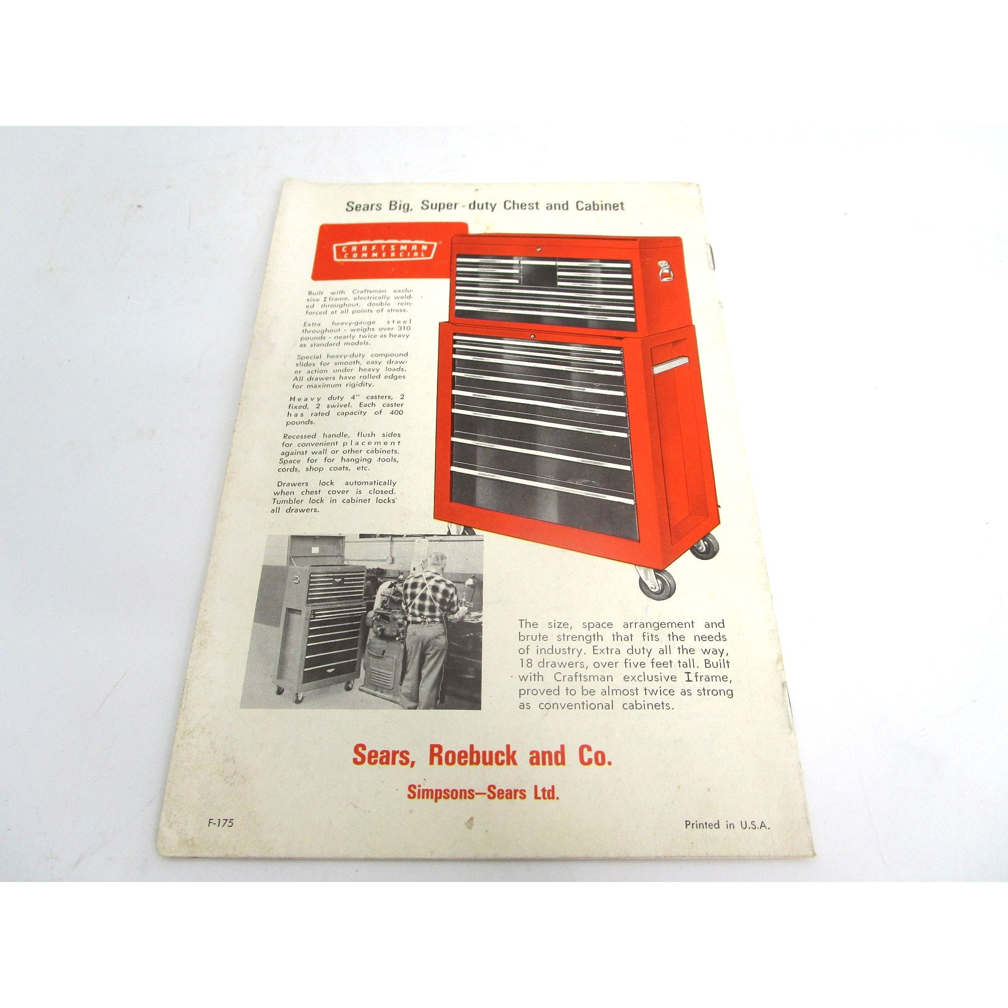 Vintage Sears Craftsman Tool Chests & Owners Guide Etsy